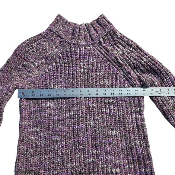 Ruff Hewn long wool & acrylic sweater, high collar, womens sz small, purple - Picture 6 of 7